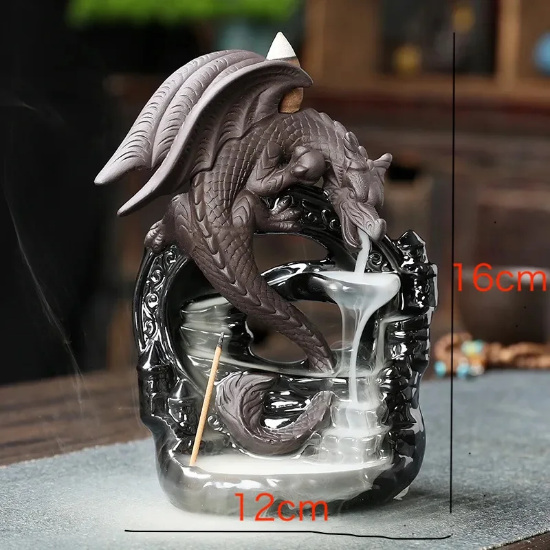 

Керамическая курильница ручной работы в стиле ретро, водопад, курильница с обратным потоком, дзен, держатель для ароматических палочек, курильница, украшение для гостиной, ремесла