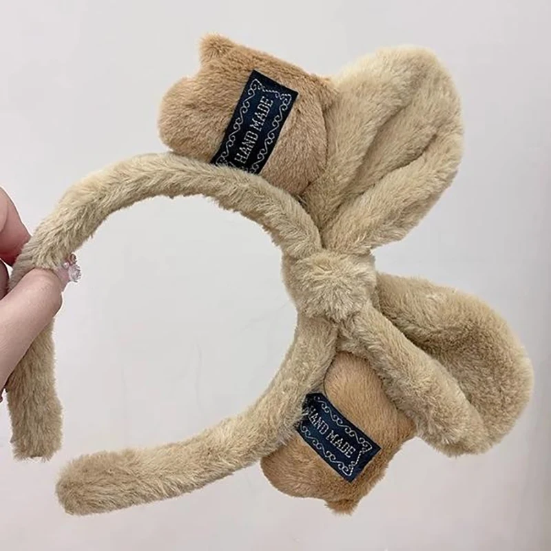 Мультяшная капибара для мытья лица повязка волос милая плюшевая кукла на голову