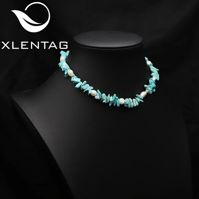 

XlentAg Natural Turquoise Stone Beads Pearls Loose Spacer Beads Are Used In Jewelry Necklaces