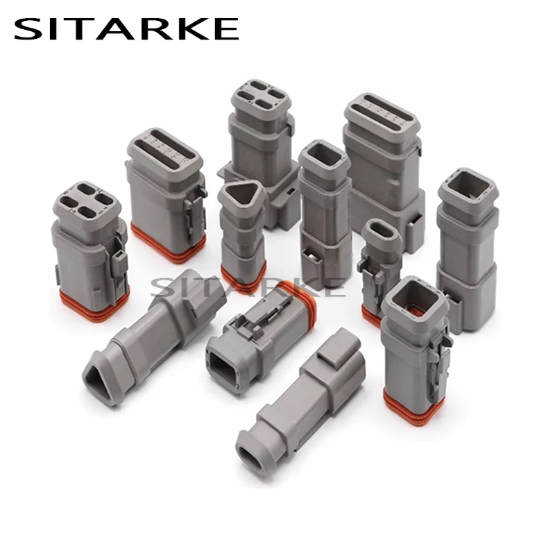 

1 Set 2P 3P 4P 6P 8P 12P DT E008 Series Connector Deutsch Waterproof Auto Wire Socket DT06-2S-E008 DT04-2P-E008 With Terminals