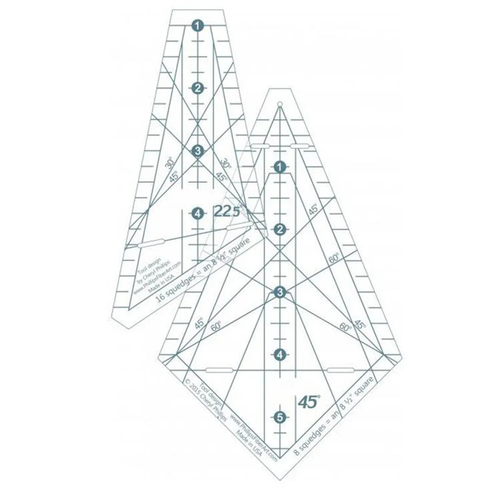 

Acrylic Tailor Ruler 22.5° / 45° Transparent Quilting Sewing Patchwork Ruler Measuring Template Hexagon DIY Handmade Tailor Tool