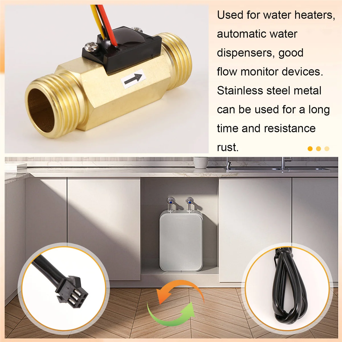 1/2PT датчик расхода воды переключатель управления расходомер 1 5-30 л/мин