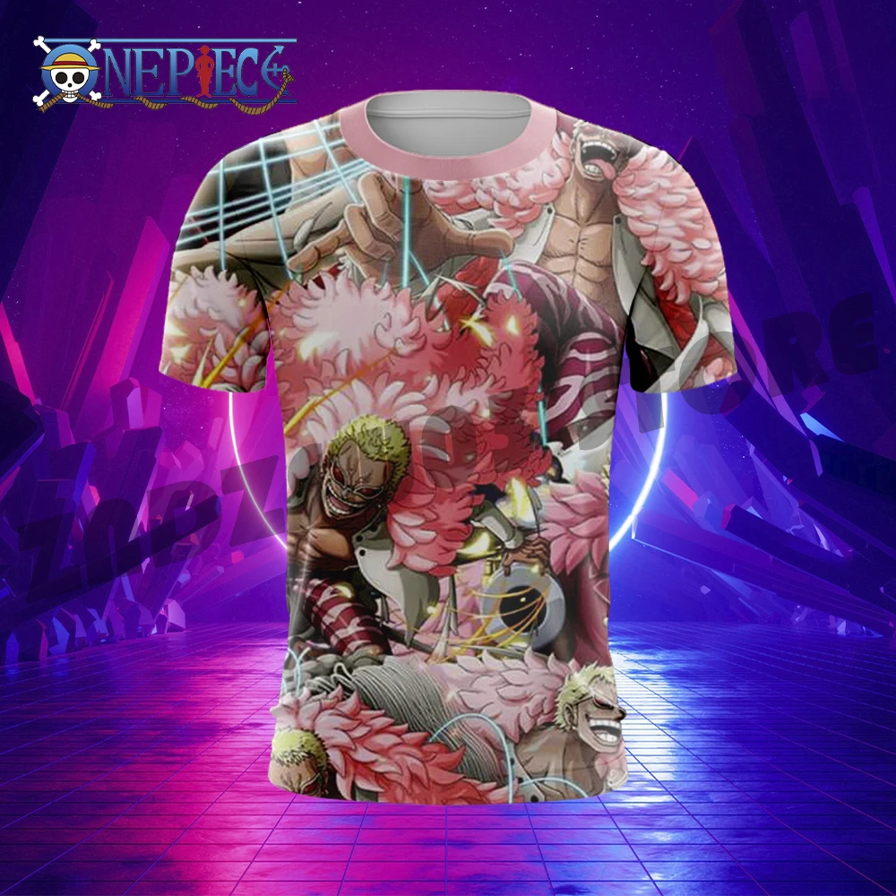 

Men's T-Shirt Japanese Anime One Piece Zoro Luffy Printed T-Shirt Hip Hop Street Family Travel Wear High Quality Oversized 6XL