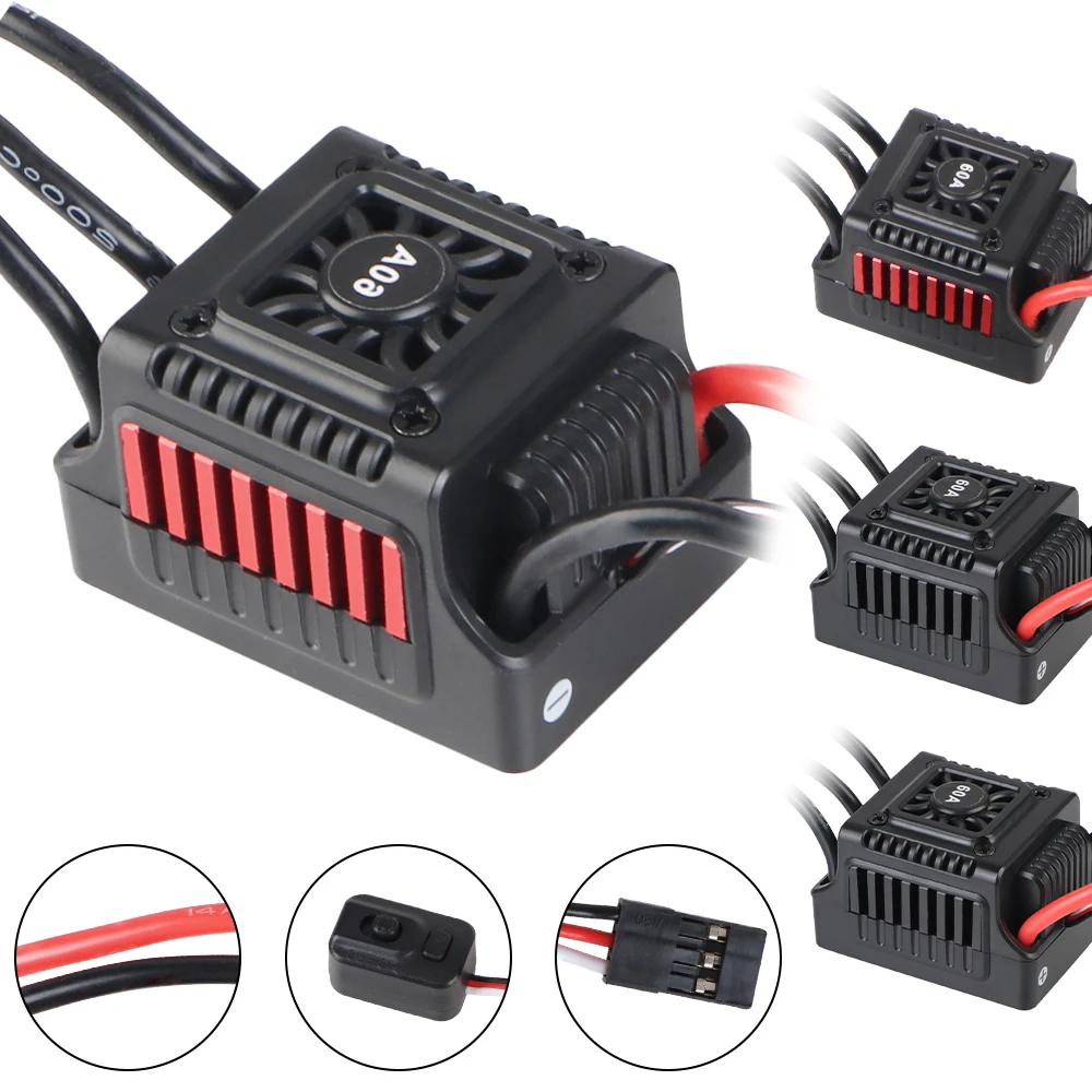 Бесщеточный ESC Электрический регулятор скорости BEC T/XT60 2-3S 60A