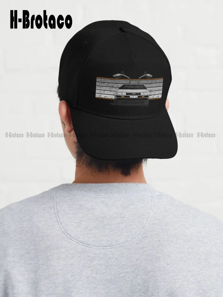 

My Drawing Of The Delorean Dmc-12 In Front View Dad Hat Fashion Caps For Women Cotton Denim Hats Adjustable Trucker Denim Hats