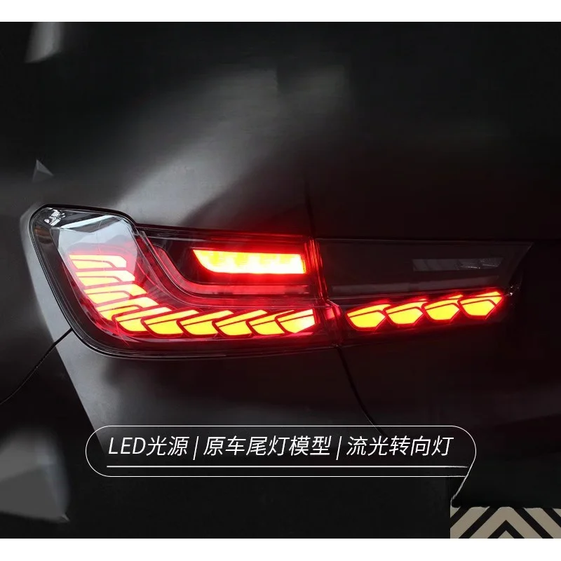 Фото Подходит для BMW 3 серии G20/G28 (модели 2019-2020 годов) — задний фонарь в сборе, модифицированный, со светодиодным динамическим указателем поворота «Драконья чешуя» №1