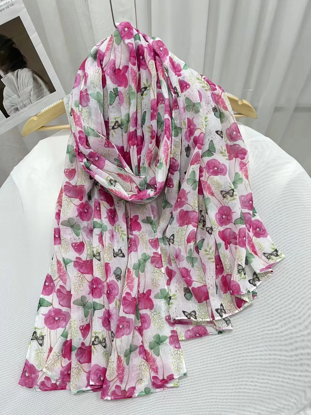 2023 новый модный красивый шарф с принтом мака шали Длинная пляжная головка