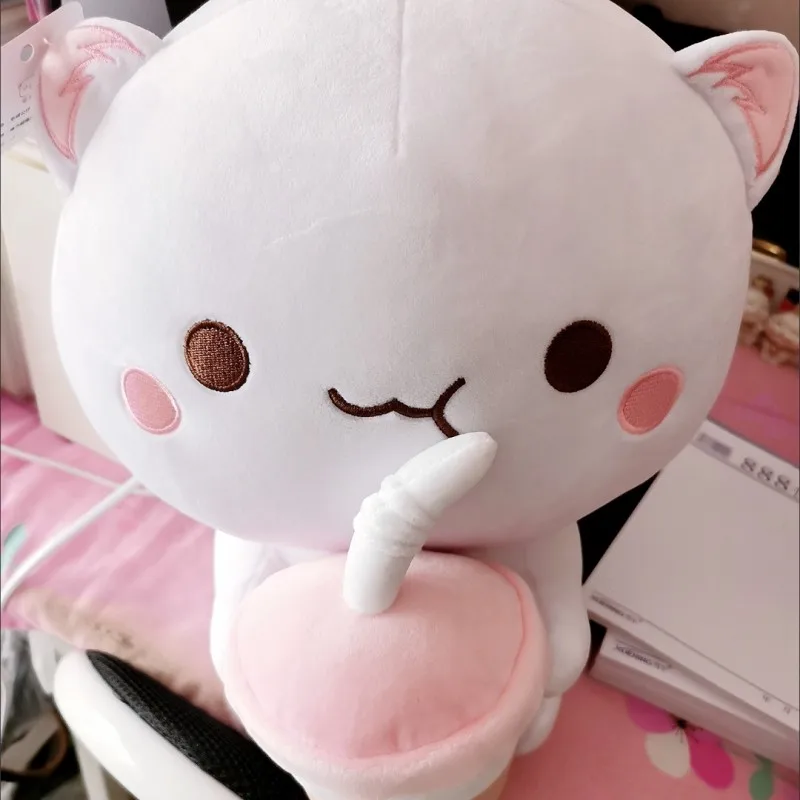 

Kawaii Mitao, кошка, плюшевые игрушки, мягкие игрушки, набивное животное, 30 см, Симпатичная плюшевая подушка в виде персикового кота, домашний декор для девочек, подарки на день рождения, для детей