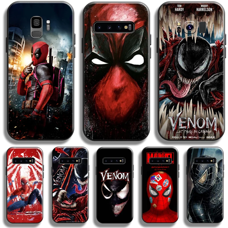 

Spiderman Venom Deadpool For Samsung Galaxy S10 S9 S8 Plus S10 5G S10 Lite S10E Phone Case Soft Back Liquid Silicon Funda Coque