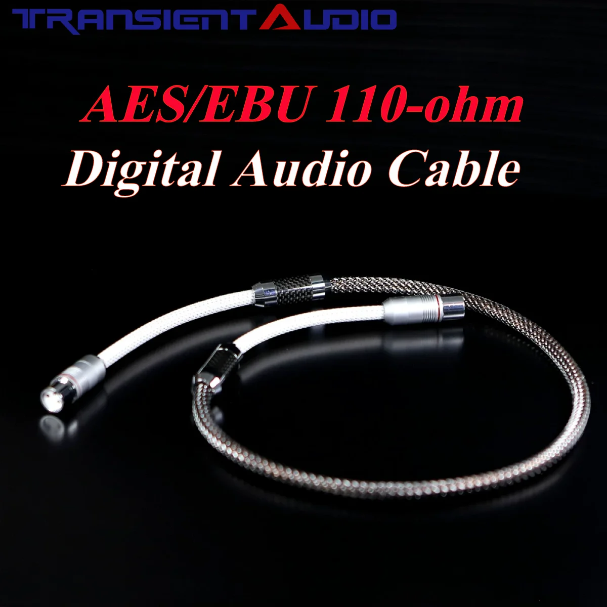 Фото Цифровой аудиокабель TRANSIENTHI-FI 5N из чистого серебра AES/EBU 110 Ом для ЦАП, CD-проигрывателей, предусилителей – Hi-Fi сбалансированный XLR-кабель для межблочных подключений №1