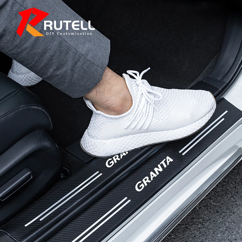 

Carbon Fiber Anti Scratch Scuff Pedal Car Door Sill Protec For Lada Granta Largus Niva Vesta Xray Auto Interior Accessories