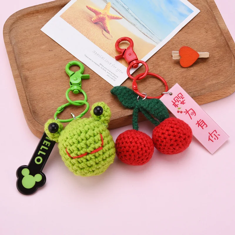 Брелок в Корейском стиле женский мужской вязаный брелок с - Цена: 