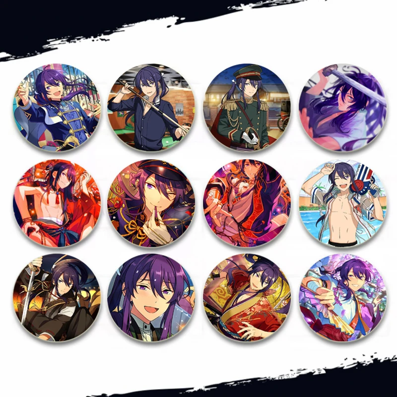 Anime Ensemble Stars SOUMA KANZAKI Character Pins Tinplate Badge Cartoon Brooches for Clothes Decoration Fans Collection Gifts