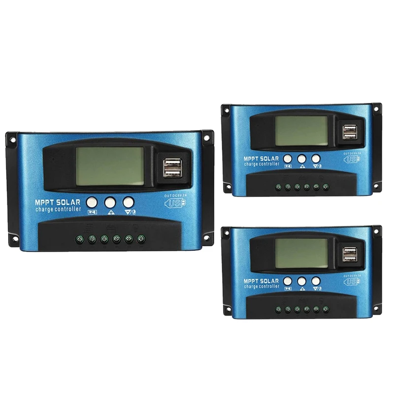 

BMDT-Solar Controller MPPT Dual USB LCD Display 12V 24V Solar Cell Panel Charger Regulator With Load