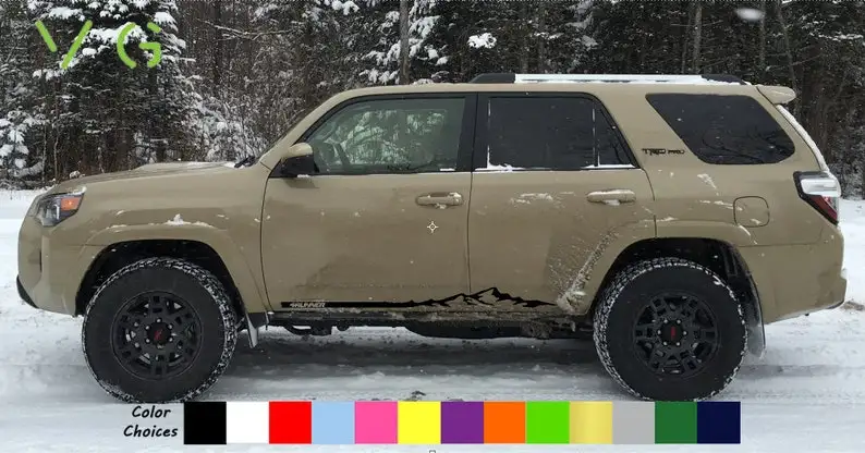 

Toyota 4Runner Vinyl Side Decal Sticker Graphics Kit x2 ANY COLOR