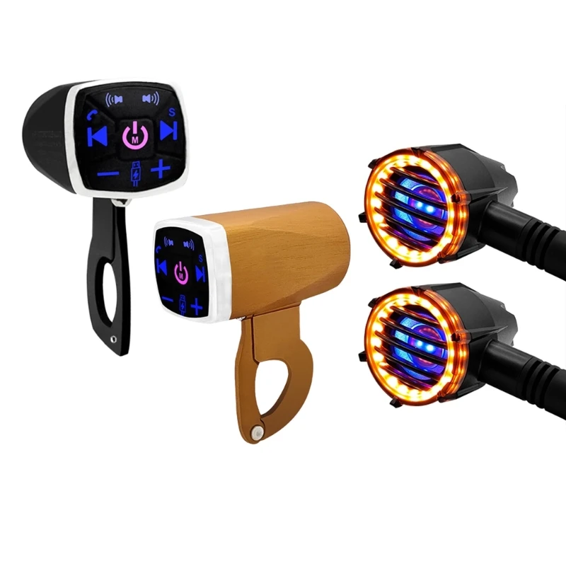 

Водонепроницаемые беспроводные стереодинамики для мотоциклов, 2-дюймовое крепление на руль, MP3-плеер, аудиоусилительная система