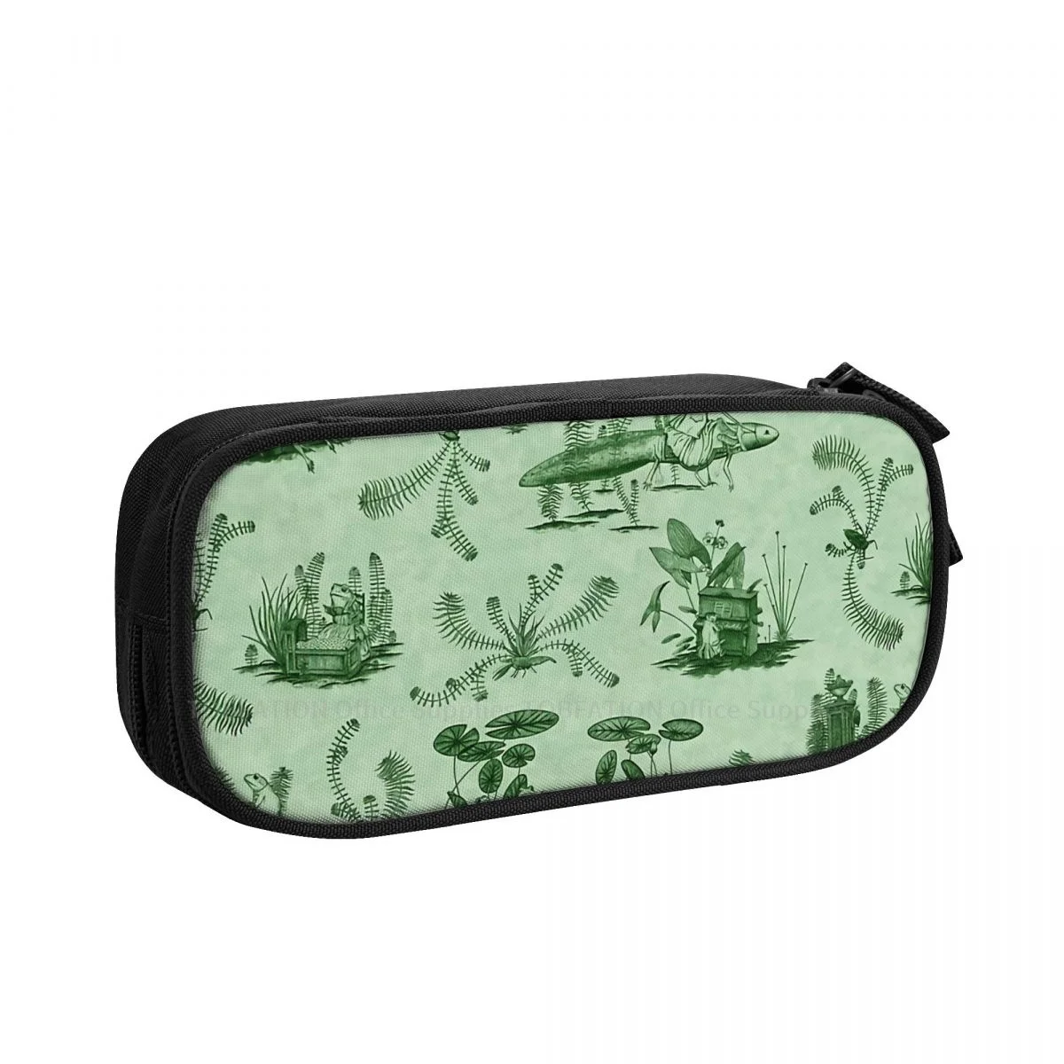 

Frog Toile Pencase Axolotl Lover Pencil Bag Girls Boys Student Stationary Bags Large Capacity Double Zipper