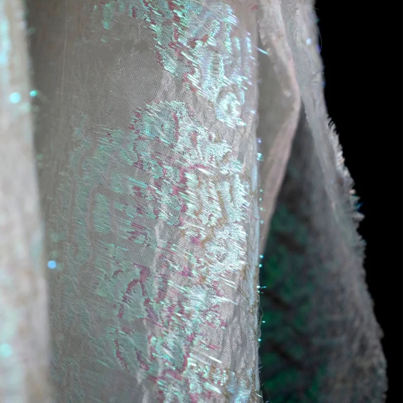 Фото Ткань Dream Color Shiny с 3D-текстурой и плиссировкой для китайской одежды, декораций для сцены, модных украшений и поделок своими руками №3