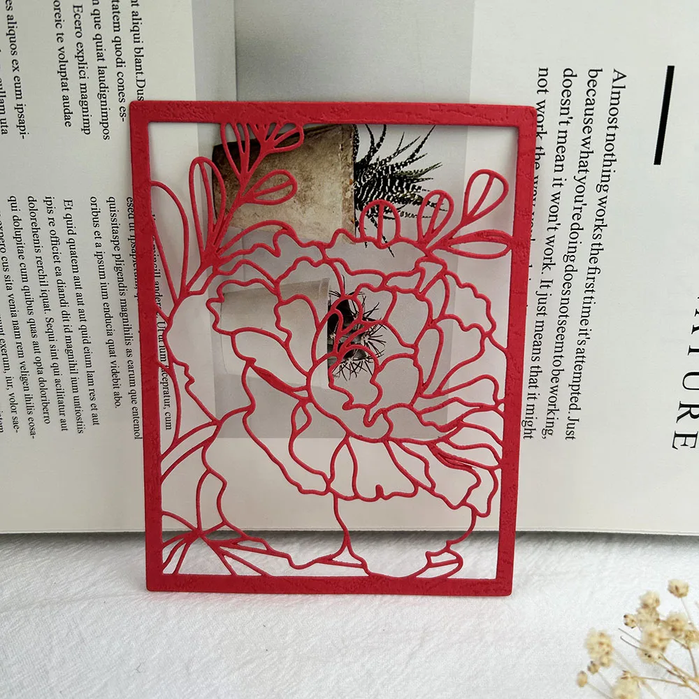 

Flower Metal Die Cutting Dies for Scrapbooking, Rose Background, Clear Stamps, Dies Template, Stencils, DIY Mold, Paper Crafts