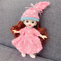 16cm bjd doll 112 cute face doll set child princess toy 13 joint 3d eye diy dress up fashion accessories girl toy best gift