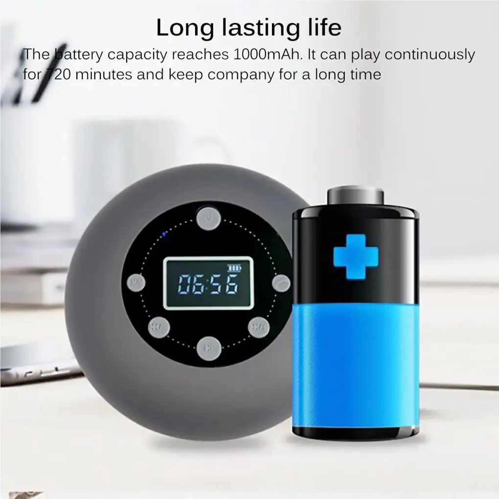

Speaker with Microphone Suction Cup Music Player Noise-reduction Wireless Loudspeaker Device Home Bedroom Office