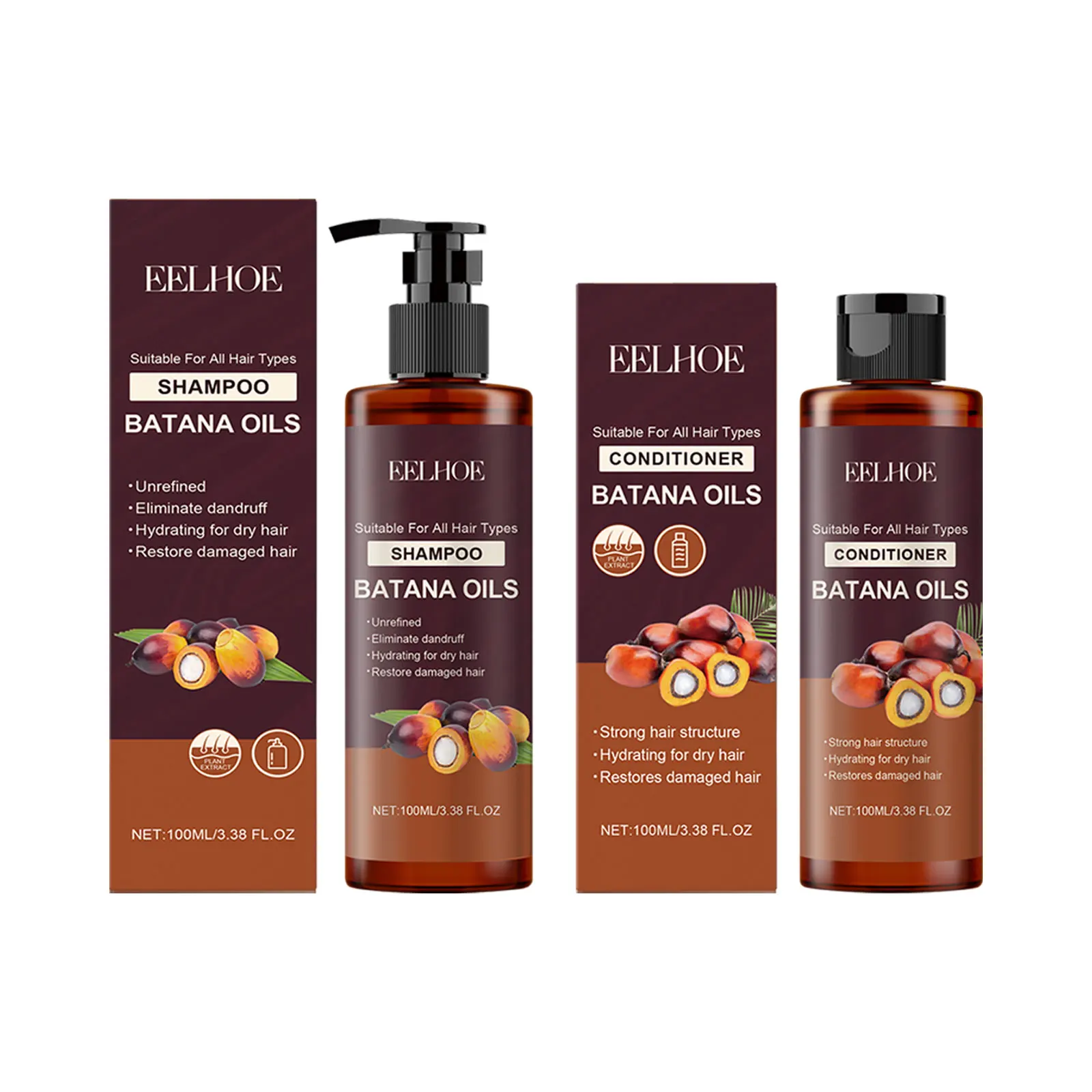 Batana Oil Shampoo Conditioner Set Control против перхоти уход за волосами на коже головы секущие