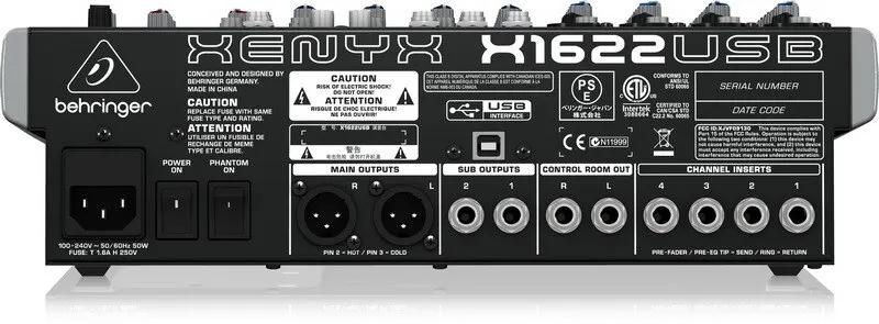 Микшерные пульты Behringer XENYX X1622USB Микшерный пульт - 4 моновхода с |
