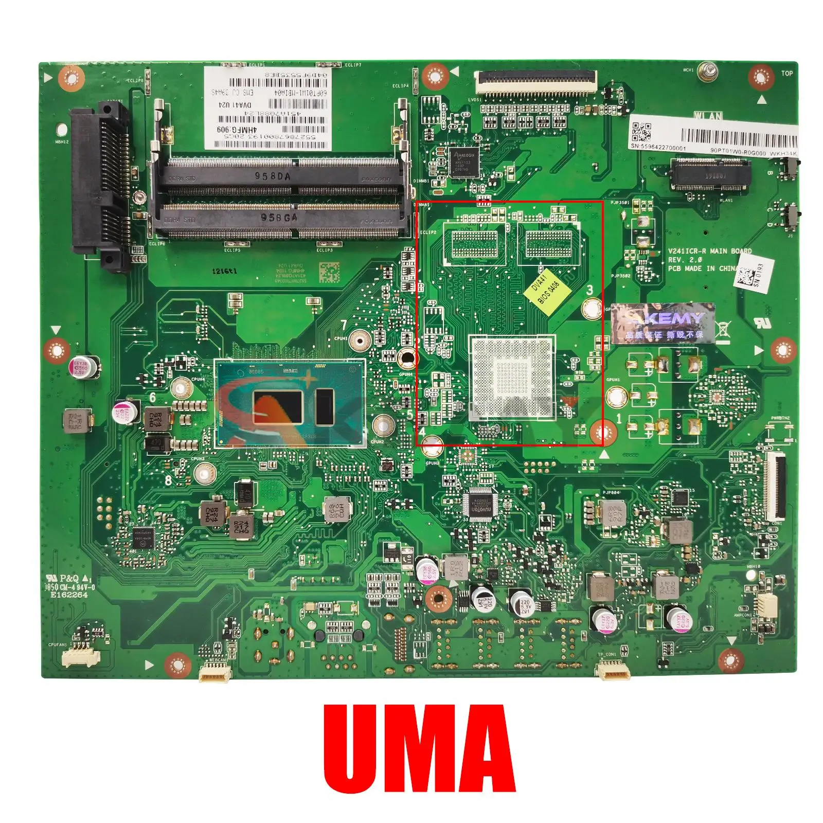 Рисунок 3 - V241ICR-R Материнская плата ASUS Ao Shi V241ICGK