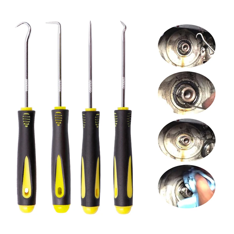 

4Pcs 135/165/240 Mm Car Auto Vehicle Oil Seal Screwdrivers Set O-Ring Seal Gasket Puller Remover Pick Hooks Tools