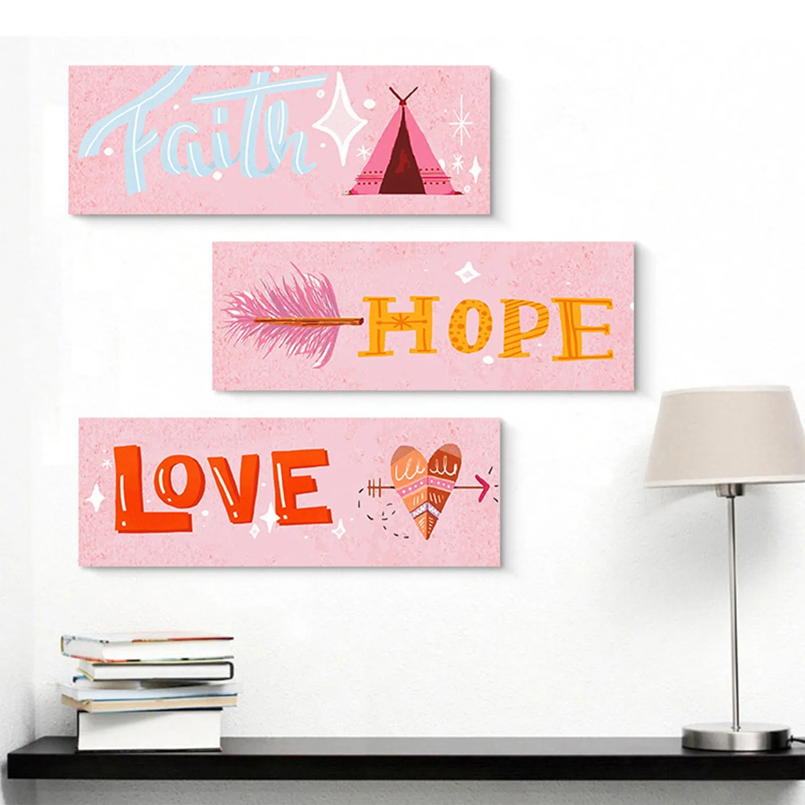 

New Valentine'S Day Living Room Decoration Wooden Wall Hanging Tag Love For Lover Rooms Home Decoration Cartoon Wallpaper