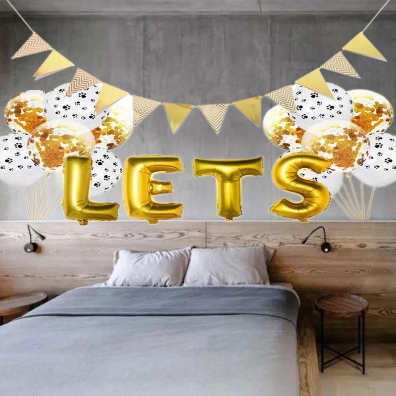 Фото LETS PAWTY Воздушные шары для детей, набор украшений для дня рождения, принадлежности для дня рождения №3