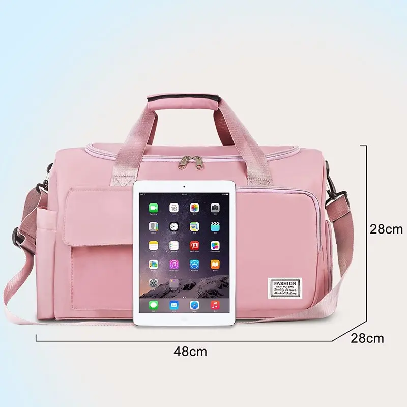Gym Bag, Travel Bag Sport Duffel Bag, Large Capacity Portable Foldable Travel Lightweight Waterproof Overnight Bag, Carry Luggag