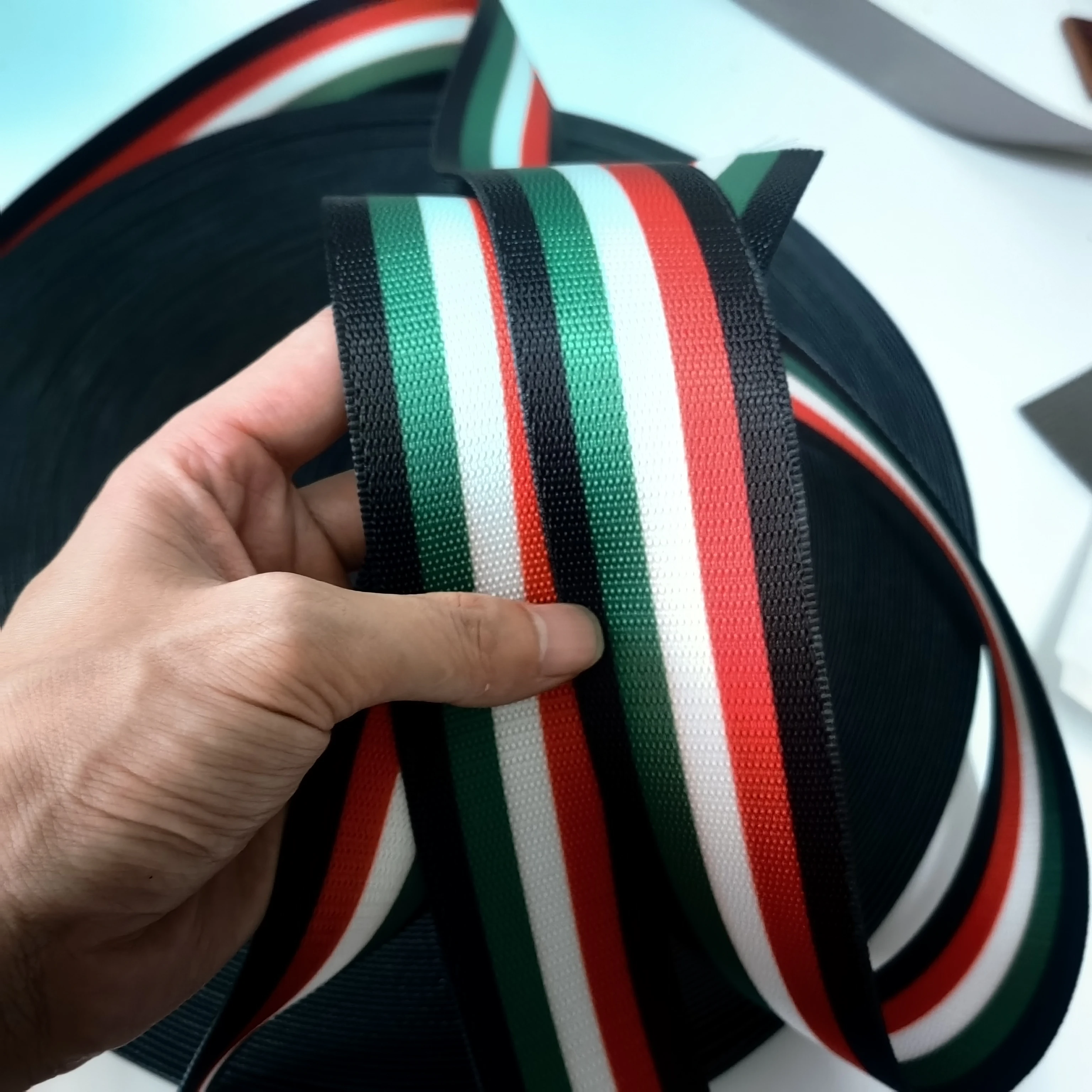 

Ремень безопасности JOORMOM, нейлоновая лента для автомобильного ремня безопасности, 3-30 м, с итальянским флагом, зеленый белый красный