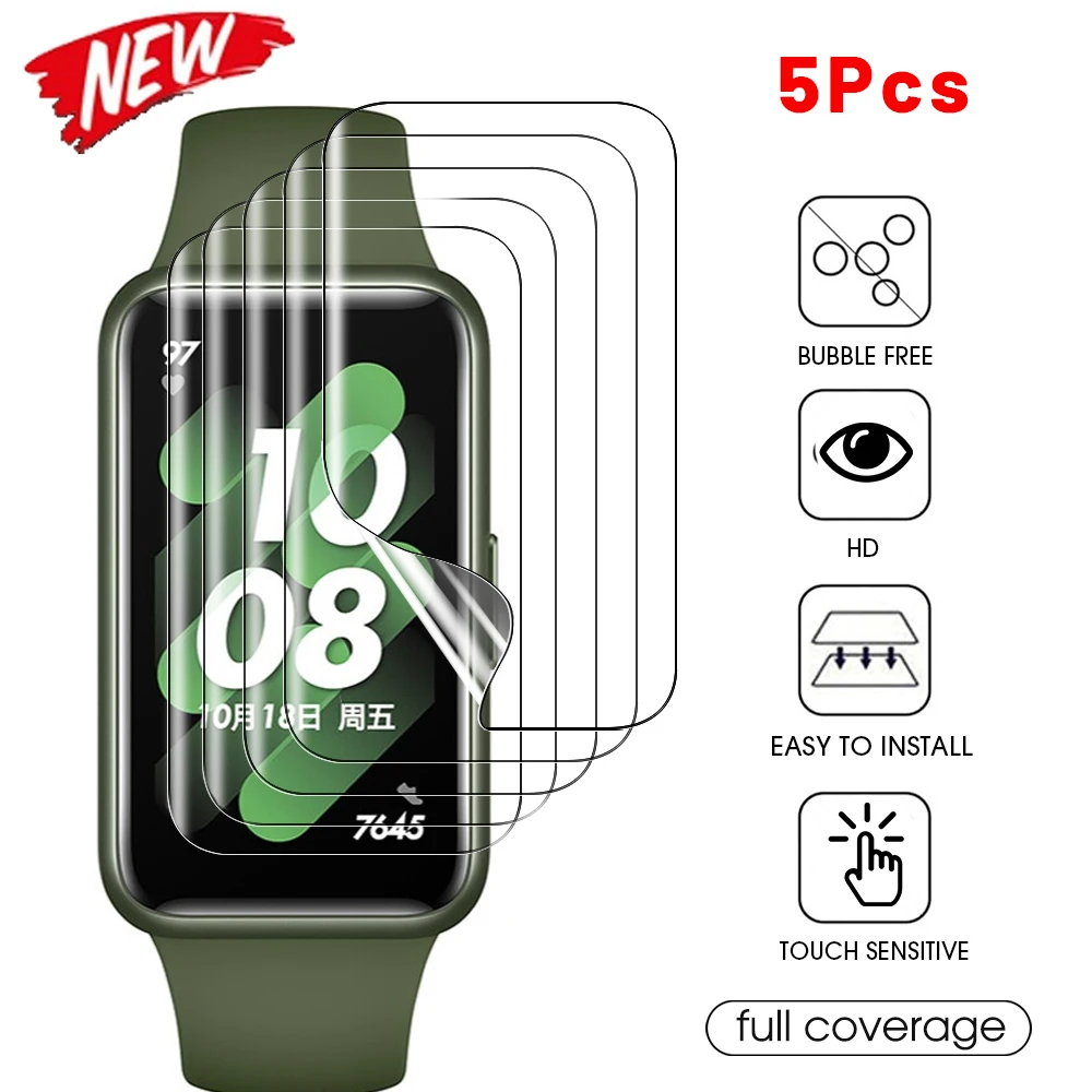 

HD Soft Protective Watch Film for Huawei Honor Band 6 5 Full Screen Protector for Huawei Band 7 Not Tempered Glass