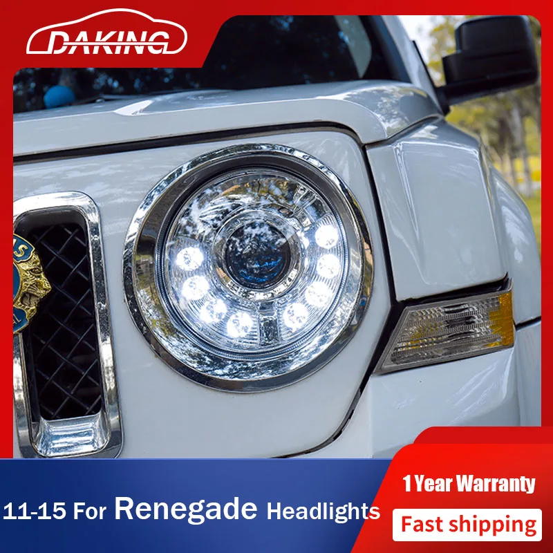 

Car LED Headlights for Jeep Renegade 2011-2015 LED DRL Signal Light Bi-xenon Lens Head Lamps Auto Assembly