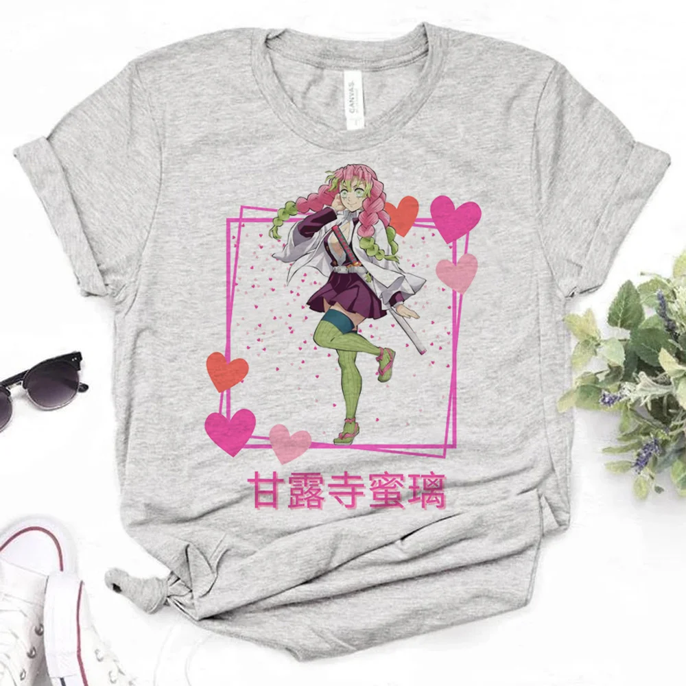 

Demon Slayer t-shirts women manga anime funny Tee girl Japanese clothing