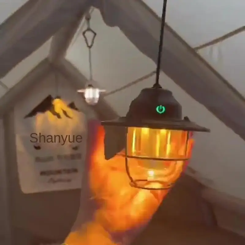 

Outdoor Retro Iron Art Lighting: The Perfect Camping Tent Camping Lamp, Railway Lighting Lamp, Rechargeable Horse Lamp, Atmosph