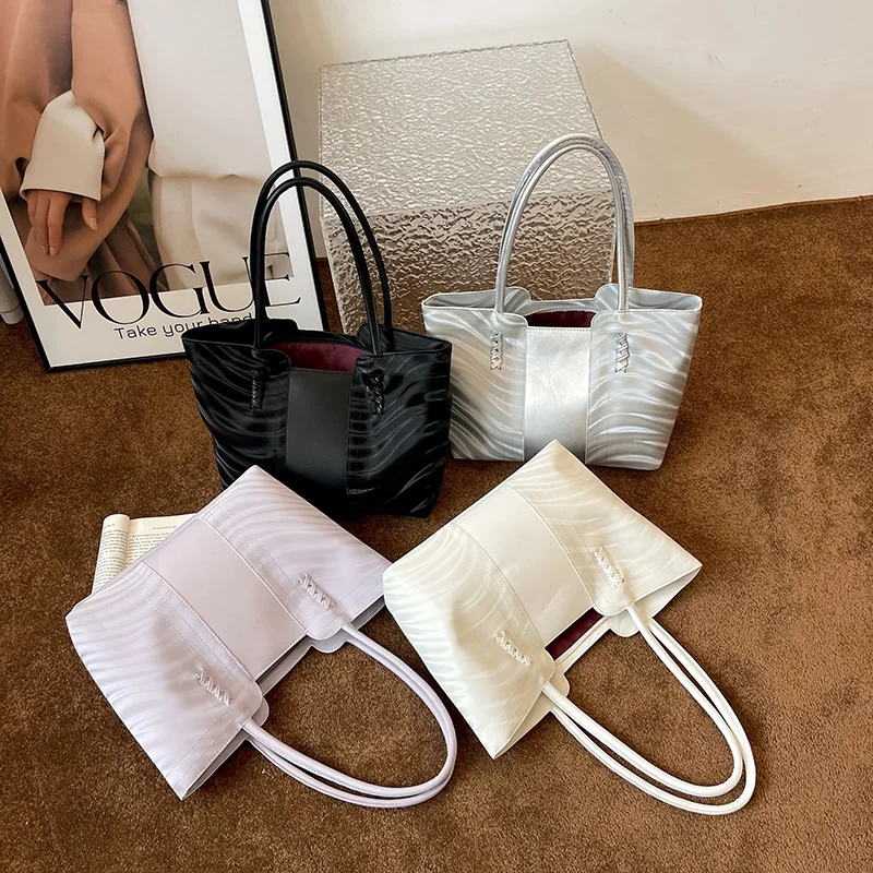 Модная Сумка-тоут с волнистым рисунком для женщин вместительная дамская сумочка