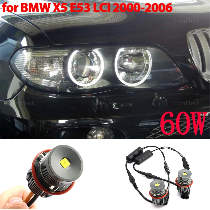 

Светодиодсветодиодный габаритные огни Canbus без ошибок Angel Eyes для BMW X5 series E53 3.0i 4.4i 4.6is 4.8is m54 M62 N62 2000-2006