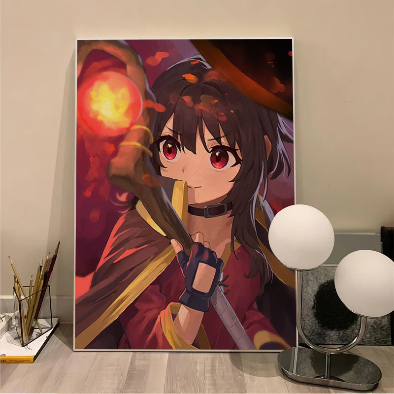 KonoSuba Megumin хорошее качество принты и постеры из крафт-бумаги искусство живопись