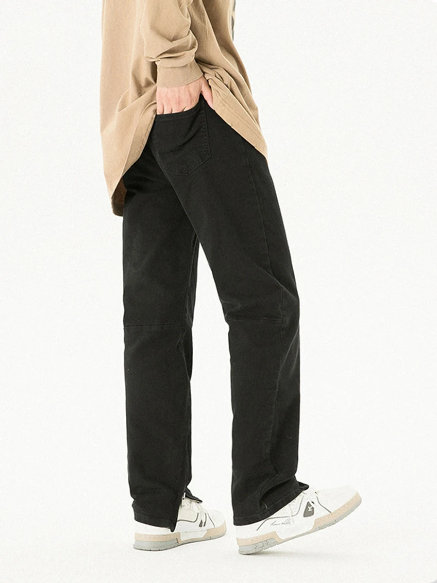 European and American Fashion Men Trousers Zipper High Street Jeans Men's Ins American Straight Trousers Streetwear Ins Hot Sale