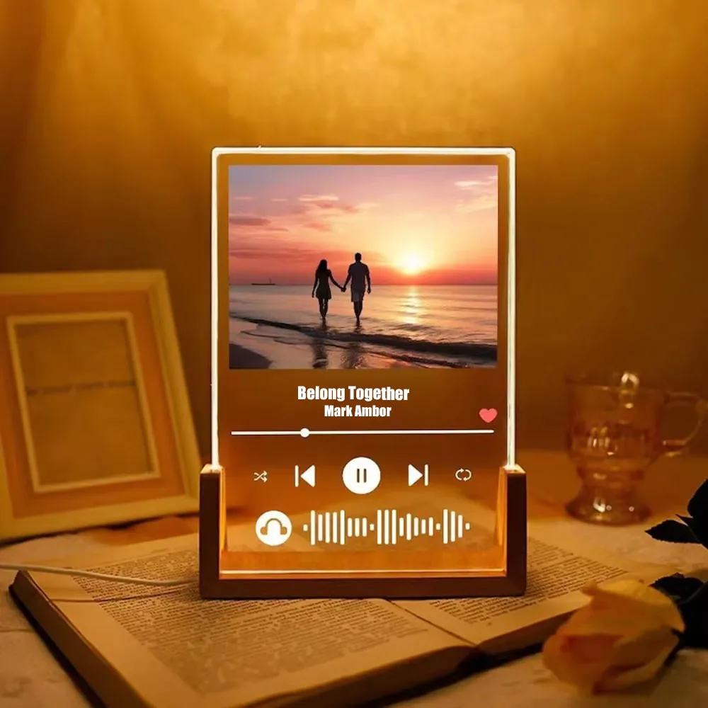 Акриловая фоторамка с песней Spotify