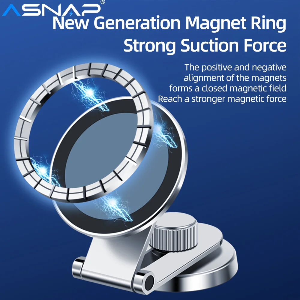 ASNAP Универсальный автомобильный держатель для телефона вращение на 360° магнитное