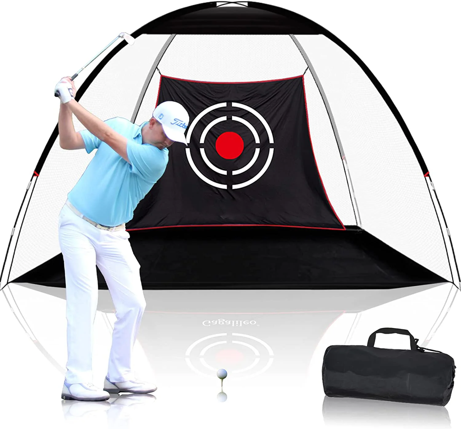Kapler Golf Cage Training Net Indoor Chipping Practice Net Outdoor Backyard Lawn Lightweight Portable 10x7x6FT