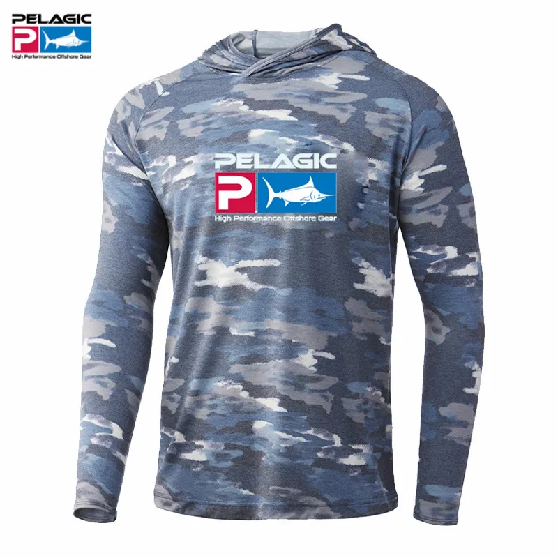 

NEW 2024 Hooded Fishing Shirt Long Sleeve Uv Protection Man Outdoor Summer Camouflage Moisture Wicking Jersey Fishing Apparel