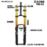 mtb suspension fork himalo mountain bike dh am air oil damping rebound adjustment 27 5 29er 11015mm support 3 0in tire