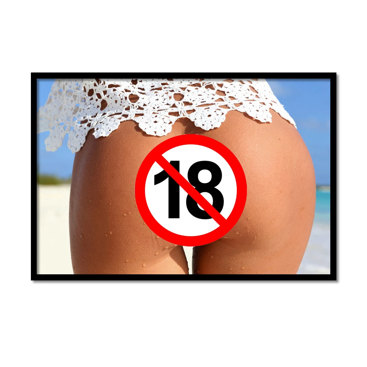 Эротическая девушка Сексуальная задница пляж Nakeds картина Aldult порно постеры и