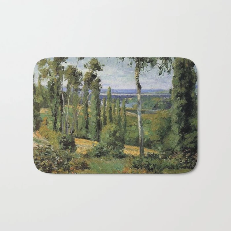 Деревенская масляная живопись ландшафт дневные коврики для ванной напольный душ