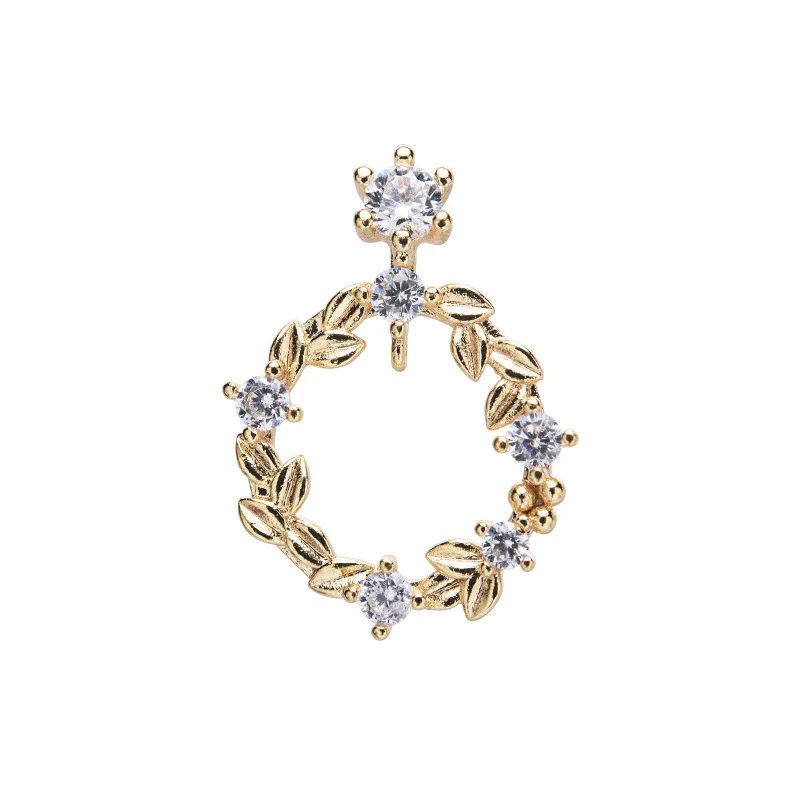 

Серьги-гвоздики из меди с фианитами, 14 к