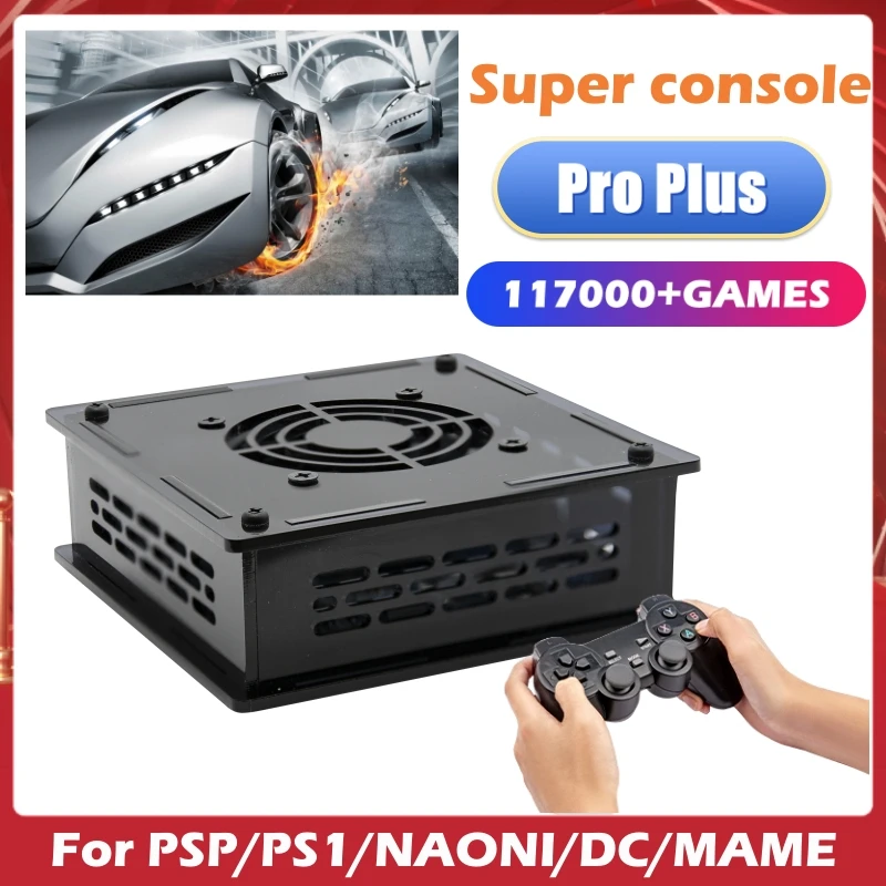 Retro Super Console X Pro Plus 4K HD Dual System Bulit-in 117000+ Games 60+ Emulators For N64/DC/PSP/Naomi/PS1